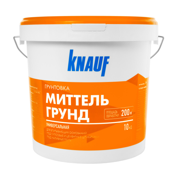 Миттельгрунд 10 кг грунтовка д/обработки газо- и пенобетона "KNAUF" ТЦ Евроремонт
