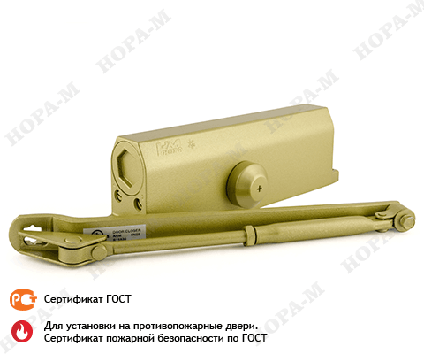 Доводчик 5S (до 160 кг) золото морозостойкий, противопожарный   ТЦ Евроремонт