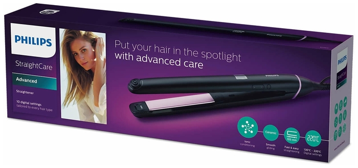 Выпрямитель Philips BHS674/00 100вт черный/розовый (макс.темп.:220с) PHS2101b