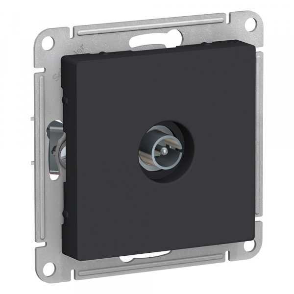 Schneider Electric ATLASDESIGN TV РОЗЕТКА оконечная 1DB, механизм, КАРБОН ТЦ Евроремонт