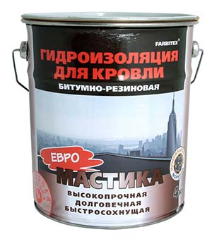 Мастика битумно-резиновая 4,0 кг Farbitex ТЦ Евроремонт