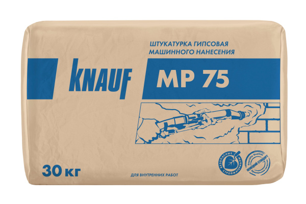 МП 75 (30кг) штукатурка гипсовая машинного нанесения (40шт) "KNAUF" ТЦ Евроремонт