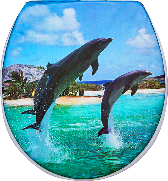 Сиденье для унитаза мягкое (дельфины) "Сантис" ТЦ Евроремонт