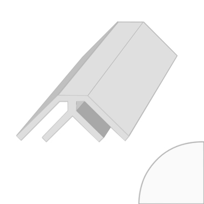 Угол внутр. белый д/ПВХ панелей 8-10мм (3м) (30шт/уп) ТЦ Евроремонт