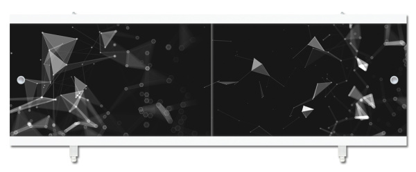 Экран д/ванны Ультра легкий черный 1,68м ТЦ Евроремонт